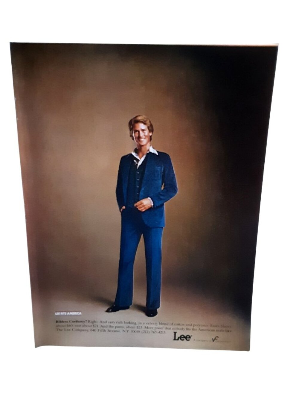 1978 Lee Corduroy Leisure Suit Vintage Clothing Fashion Print Ad